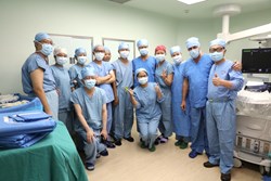 Ärzteteam in einem Krankenhaus in China